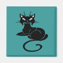 Cute Black Kitty Fridge Magnet