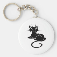 Cute Black Kitty Key Chain