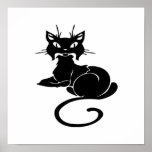 Cute Black Kitty Posters