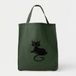 Cute Black Kitty Tote Bags