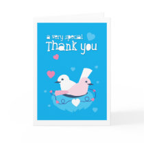 cute blue birds love very special thank you! cards