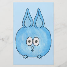Cute Blue Bunny Rabbit. Full Color Flyer