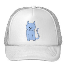 Cute Blue Cat Cartoon Hats