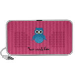Cute blue owl pink stripes speaker