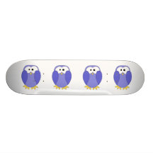 Cute Blue Penguin. Penguin Cartoon. Custom Skate Board