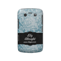 Cute blue vintage Blackberry Bold Case