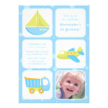 Cute boys travel time birthday party invitation