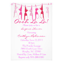 Cute Bra Bridal/Lingerie Shower Invitation