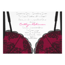 Cute Bra Lingerie Bridal Shower Invitation
