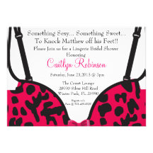 Cute Bra Lingerie Bridal Shower Invitation