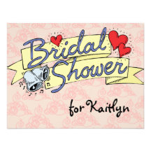 Cute Bridal Shower Pink Invites