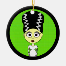 Cute Bride of Frankenstein Ornament