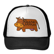 Cute Brown Cow Hat