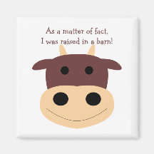Cute brown cow magnets