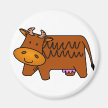 Cute Brown Cow Magnets