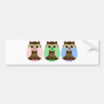 Cute Brown Owl Bumper Stickers
