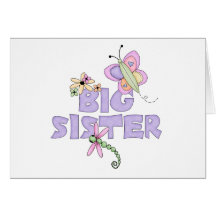 Cute Bugs Big Sister Greeting Cards