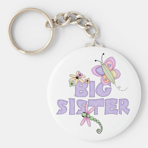 Cute Bugs Big Sister Keychains