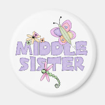 Cute Bugs Middle Sister Fridge Magnet