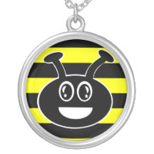 Cute Bumble Bee Black and Yellow Necklace