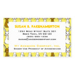 Cute Bunnies on Yellow Business Card