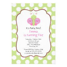 Cute Butterfly Birthday Party Invitation