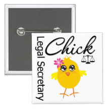 Cute Career Chick - Legal Secretary Pins