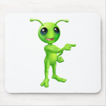 Cute Cartoon Alien Pointing Mousemat