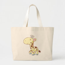 Cute Cartoon Baby Giraffe Shirts Tote Bags