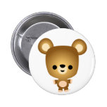Cute Cartoon Bear Cub Button Badge