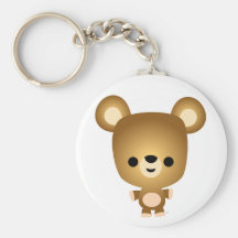 Cute Cartoon Bear Cub Keychain