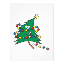 cute cartoon christmas tree character custom announcements