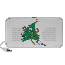 cute cartoon christmas tree character mp3 speakers