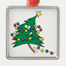 cute cartoon christmas tree character christmas ornaments