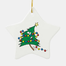 cute cartoon christmas tree character christmas ornament