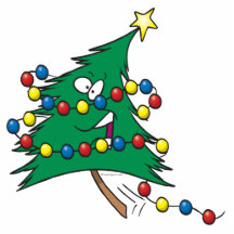 cute cartoon christmas tree character photo sculpture