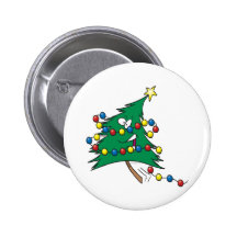 cute cartoon christmas tree character pins