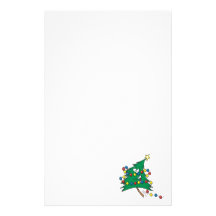 cute cartoon christmas tree character custom stationery
