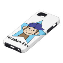 Cute Cartoon Clip Art Happy Monkey in Star w Hat iPhone 5 Cover