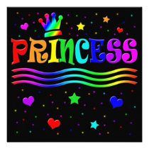 Cute Cartoon Clip Art Princess Girl Birthday Party invitations