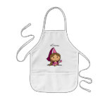 Cute Cartoon Clip Art Princess in a Pink Dress Aprons