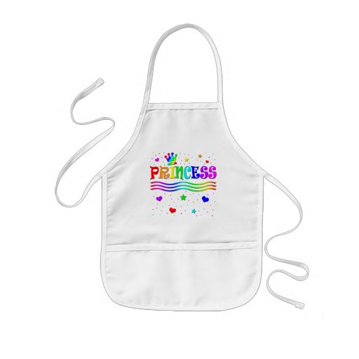 Cute Cartoon Clip Art Rainbow Princess Tiara Aprons