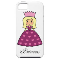 Cute Cartoon Clipart Pink Princess Hearts Dress casemate cases