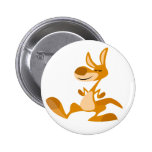 Cute Cartoon Dancing Kangaroo Button Badge