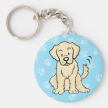 Cute Cartoon Dog Golden Retriever Keychain