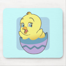Cute Cartoon Easter Chick Mouse Pad