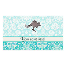 Cute Cartoon Kangaroo Business Card Templates