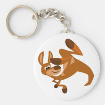 Cute Cartoon Kangaroo's Somersault Keychain
