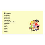 Cute Cartoon Kids Preschool schooling education Business Card