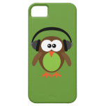 Cute Cartoon Owl DJ With Headphones iPhone 5 Case